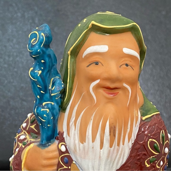 Vintage Signed Kutani Jurojin God Of Elderly & Longevity 6” Porcelain Figurine - Picture 8 of 15